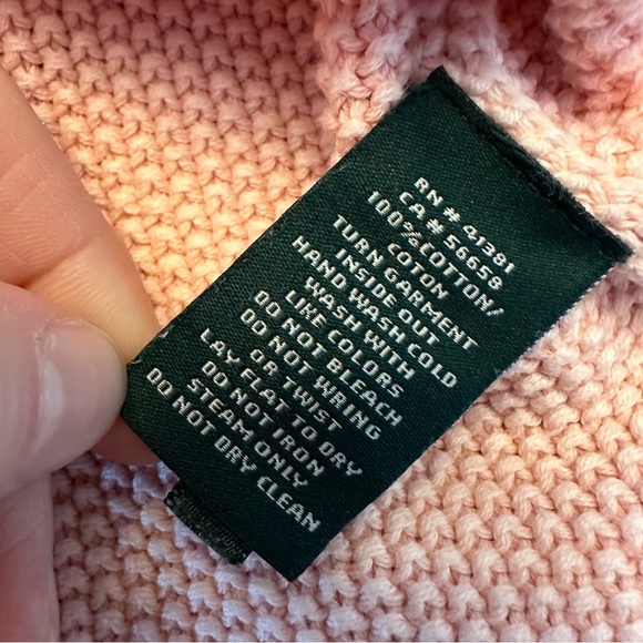 Ralph Lauren Pink Cotton Crewneck Sweater Size XS - Picture 10 of 11
